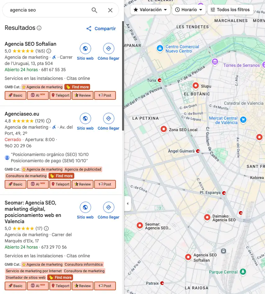 gmb everywhere como funciona seo extension