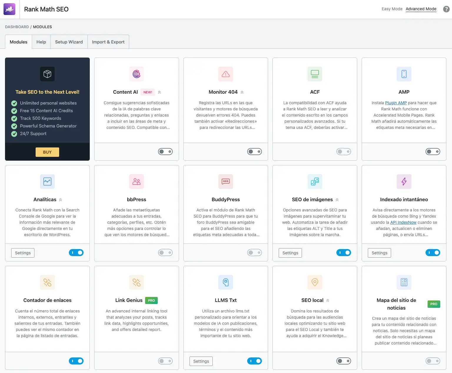 llms.txt con rankmath seo