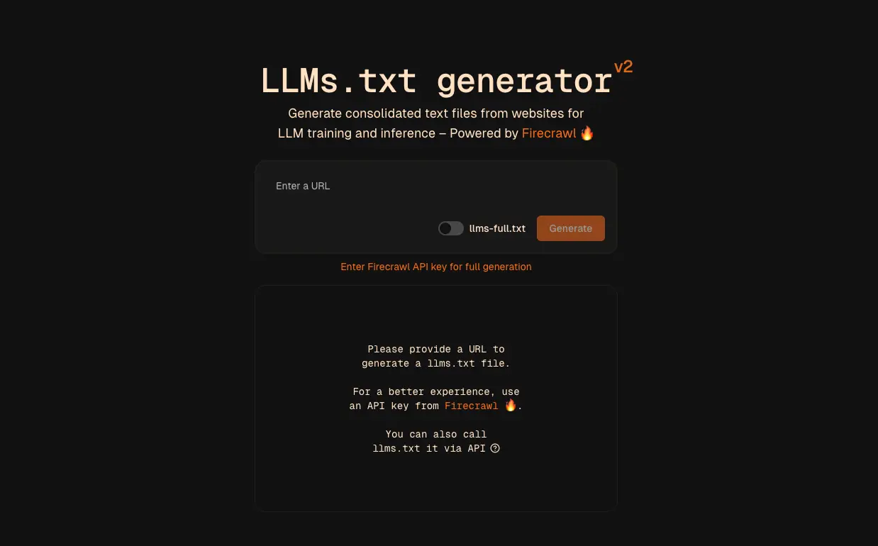 llms.txt firecrawl