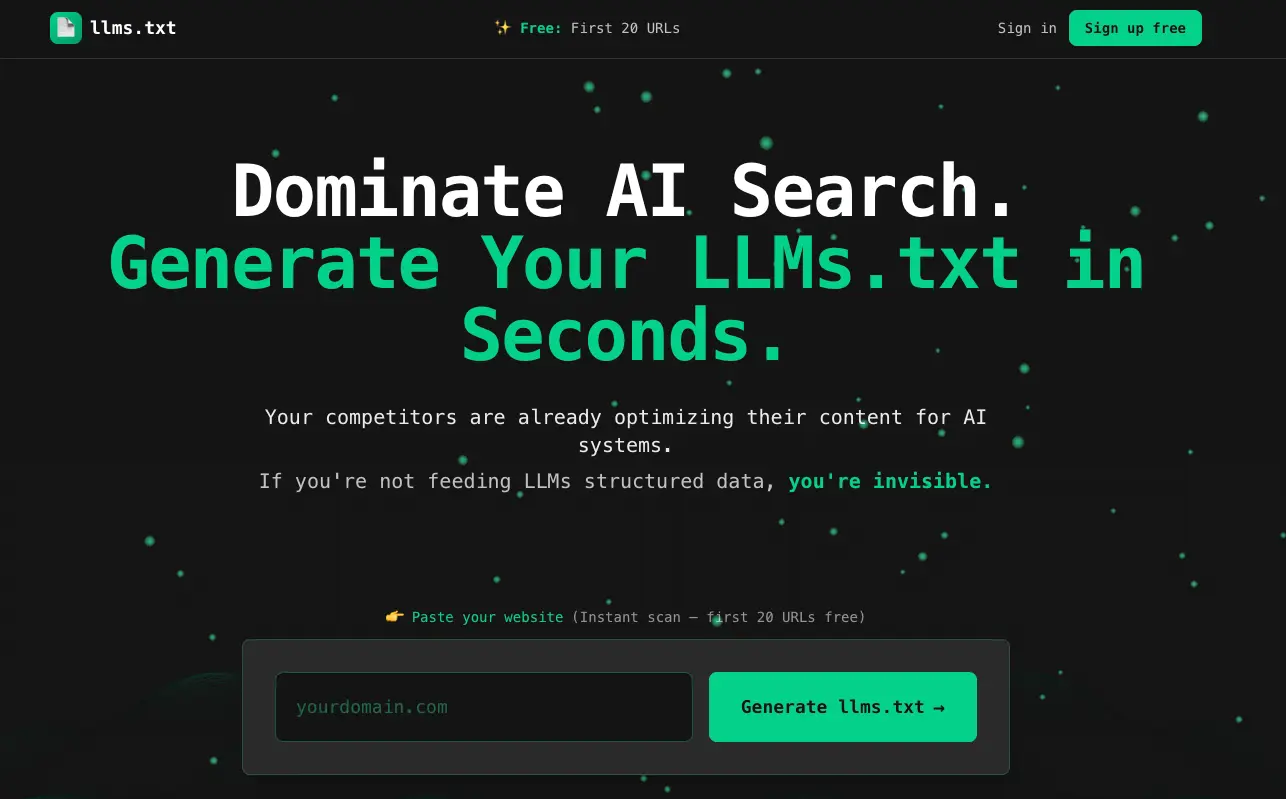 llms.txt generator