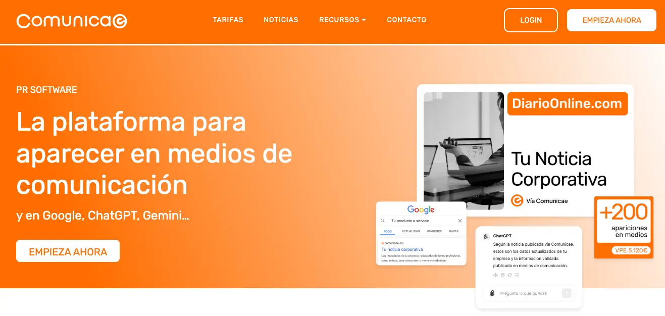 menciones compra enlaces backlinks comunicae